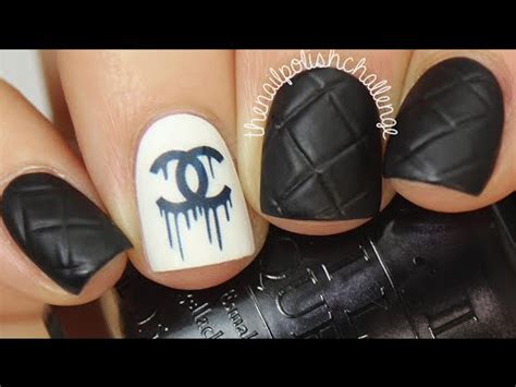 chanel nail tutorial|Easy Chanel Designer Nail Art DIY .